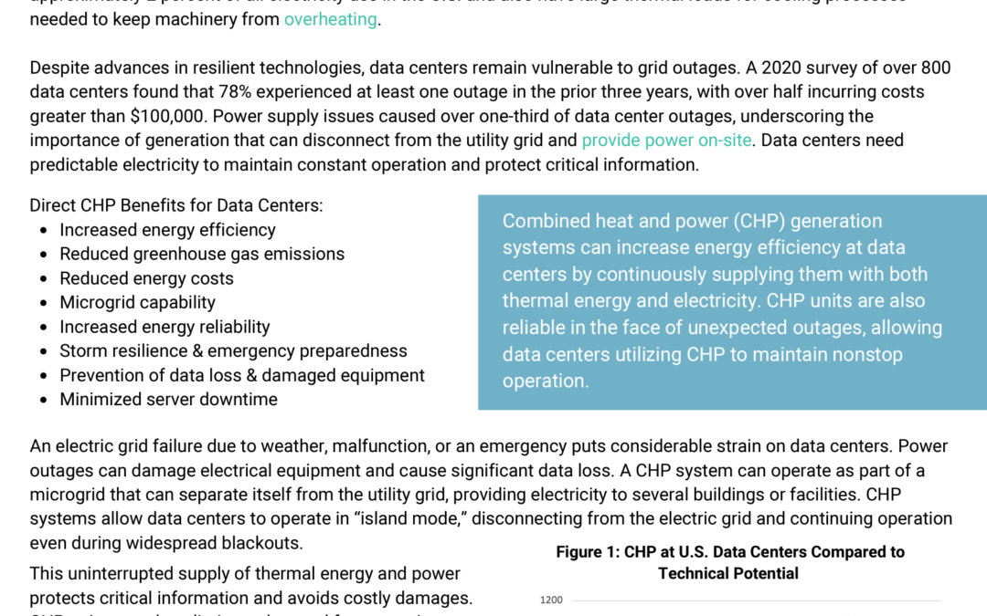 Combined Heat and Power Potential in Data Centers