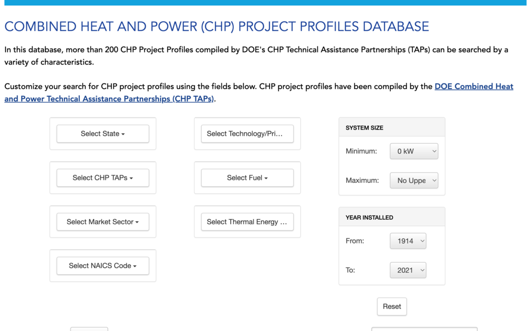CHP Project Profiles