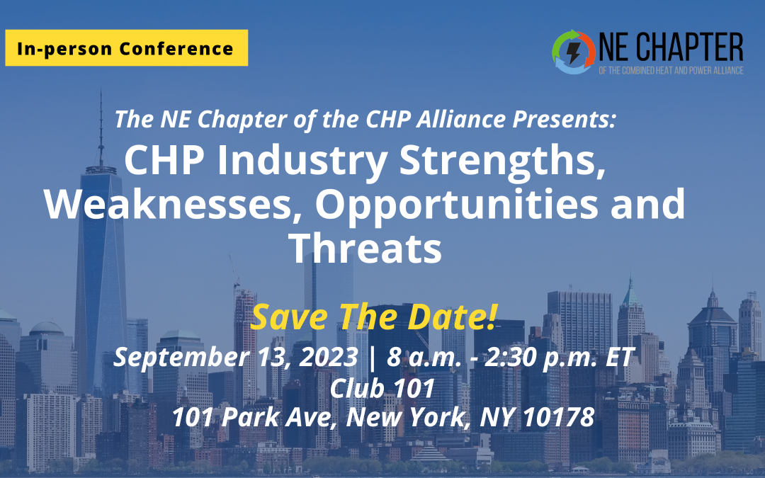 NE Chapter Conference: CHP Industry Strengths, Weaknesses, Opportunities and Threats