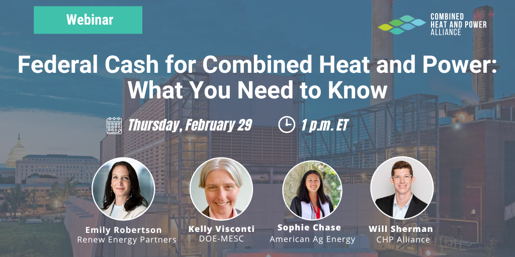 WEBINAR —  Federal Cash for Combined Heat and Power: What You Need to Know